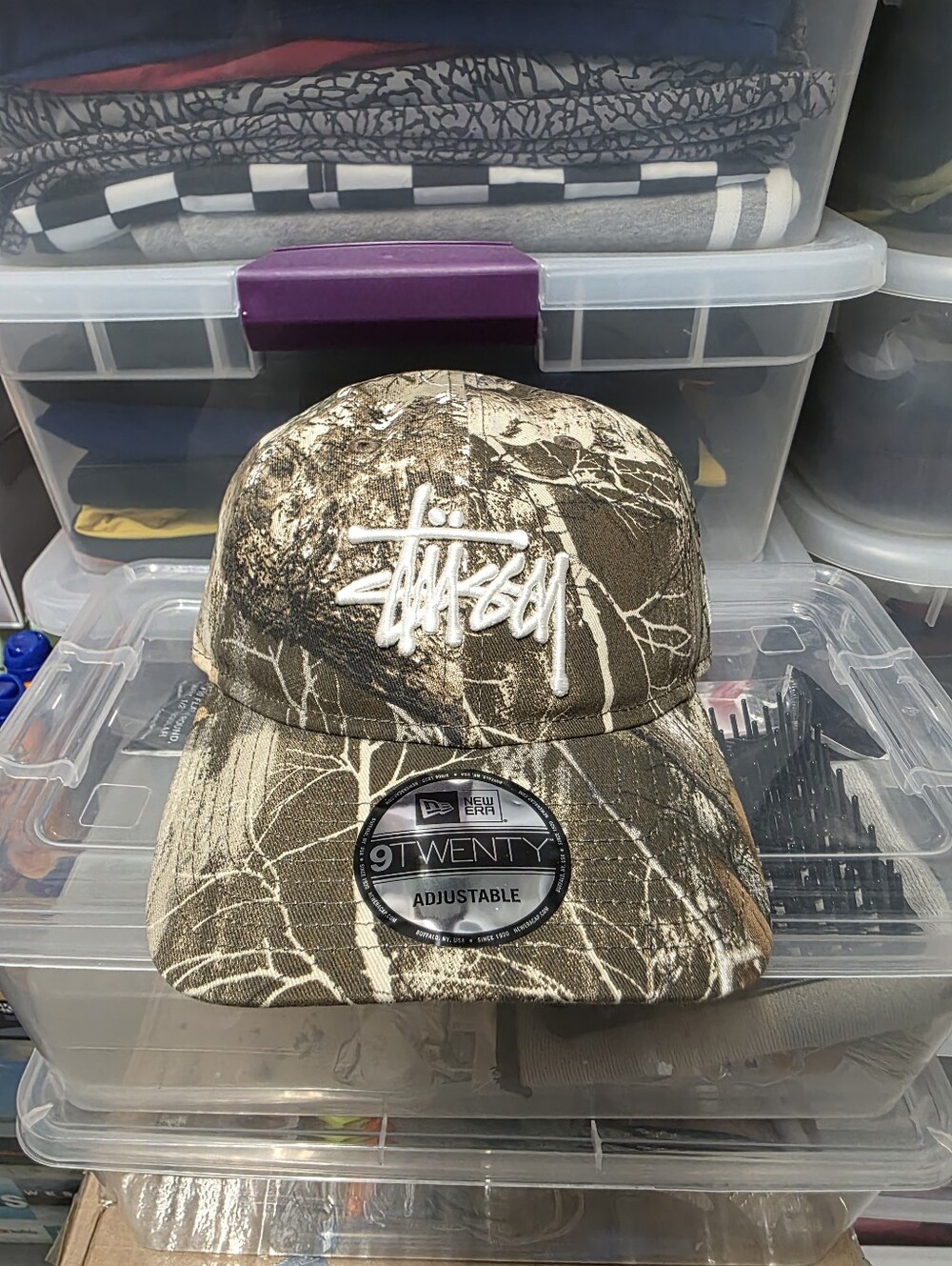 STUSSY X NEW ERA 9TWENTY STRAPBACK "REAL TREE"